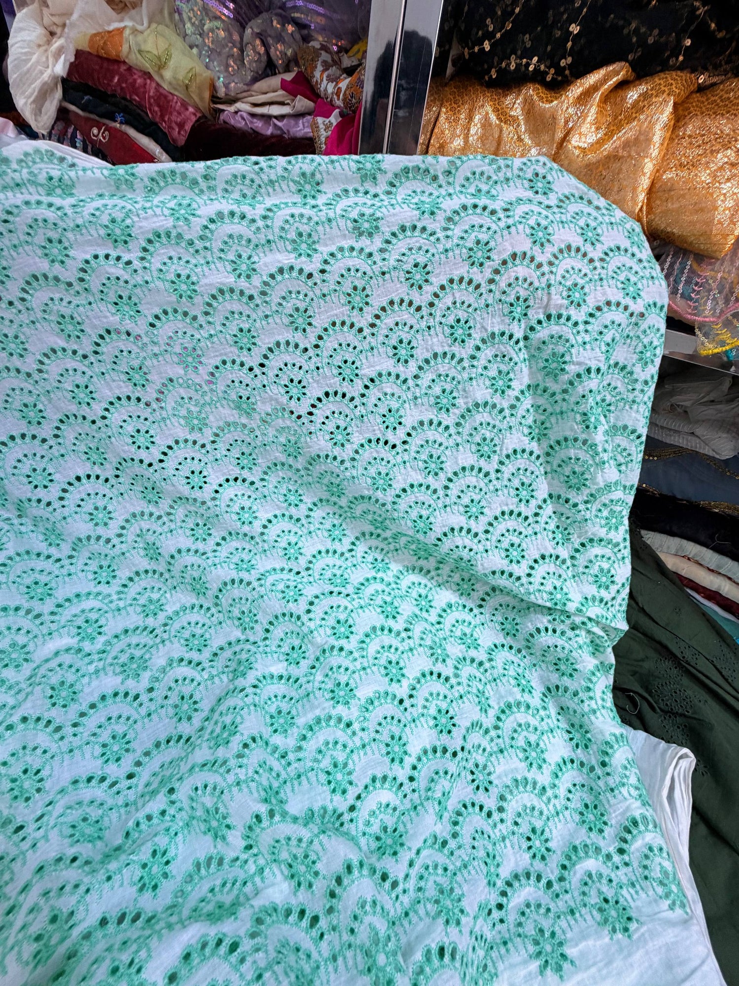 Most Premium Pure Hakuba Chikankari Cotton Fabric