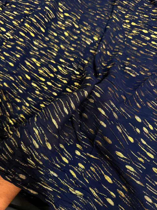 Most Premium Fine Zari Weaving On Pure Georgette FABRIC