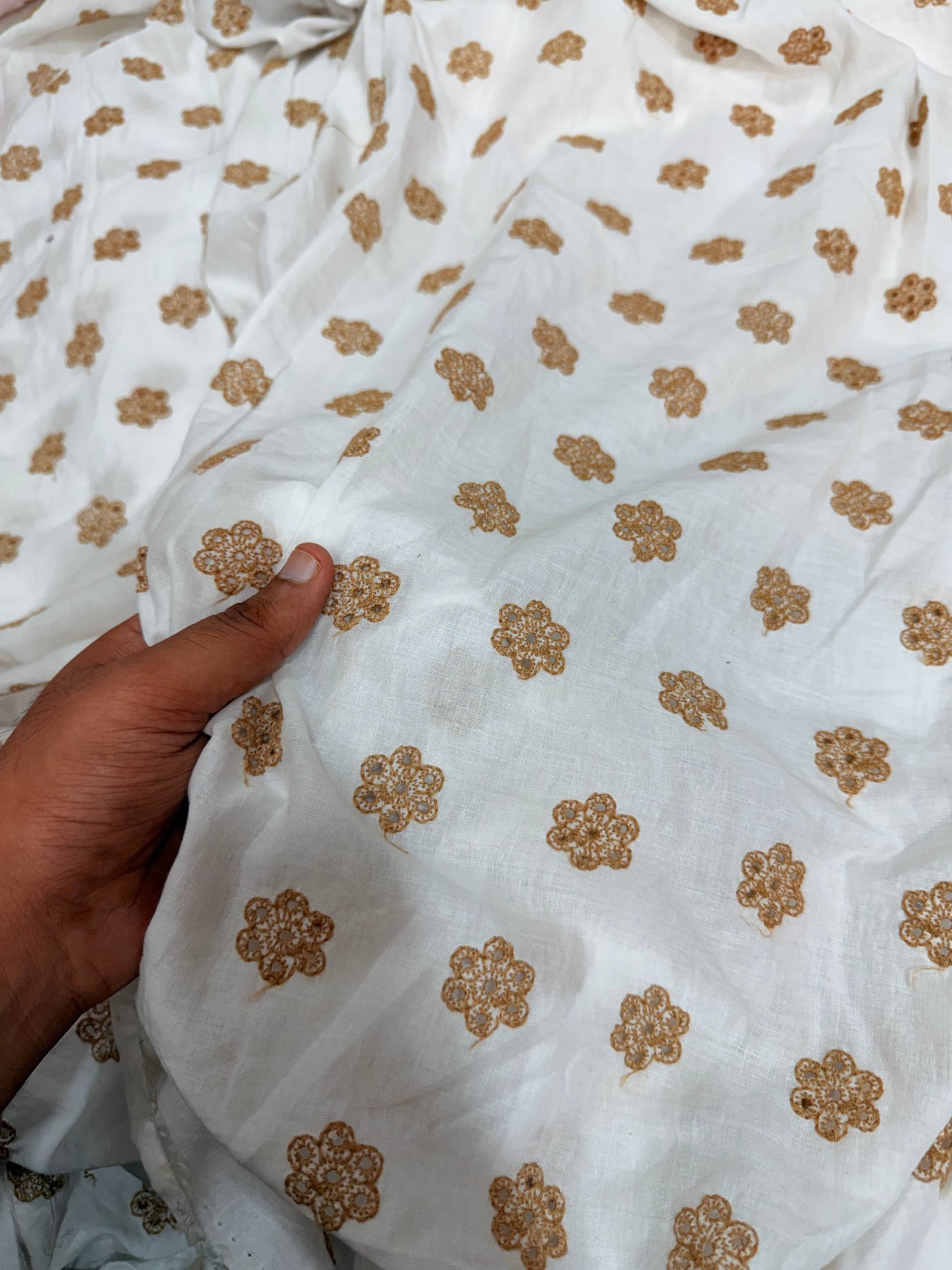 Most Premium Pure Hakuba Chikankari Cotton Fabric (Big WIDTH!!)