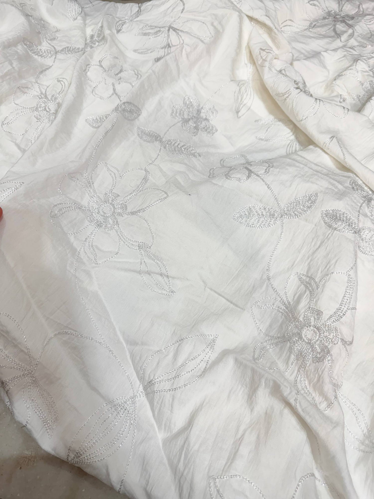 Most Premium Pure Hakuba Chikankari Cotton Fabric (Big WIDTH!!) Dyeable Also