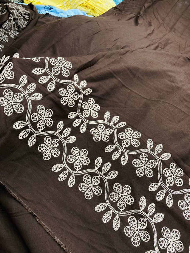 Premium Fine Dori Thread Border On Pure Cotton (Big WIDTH!!)