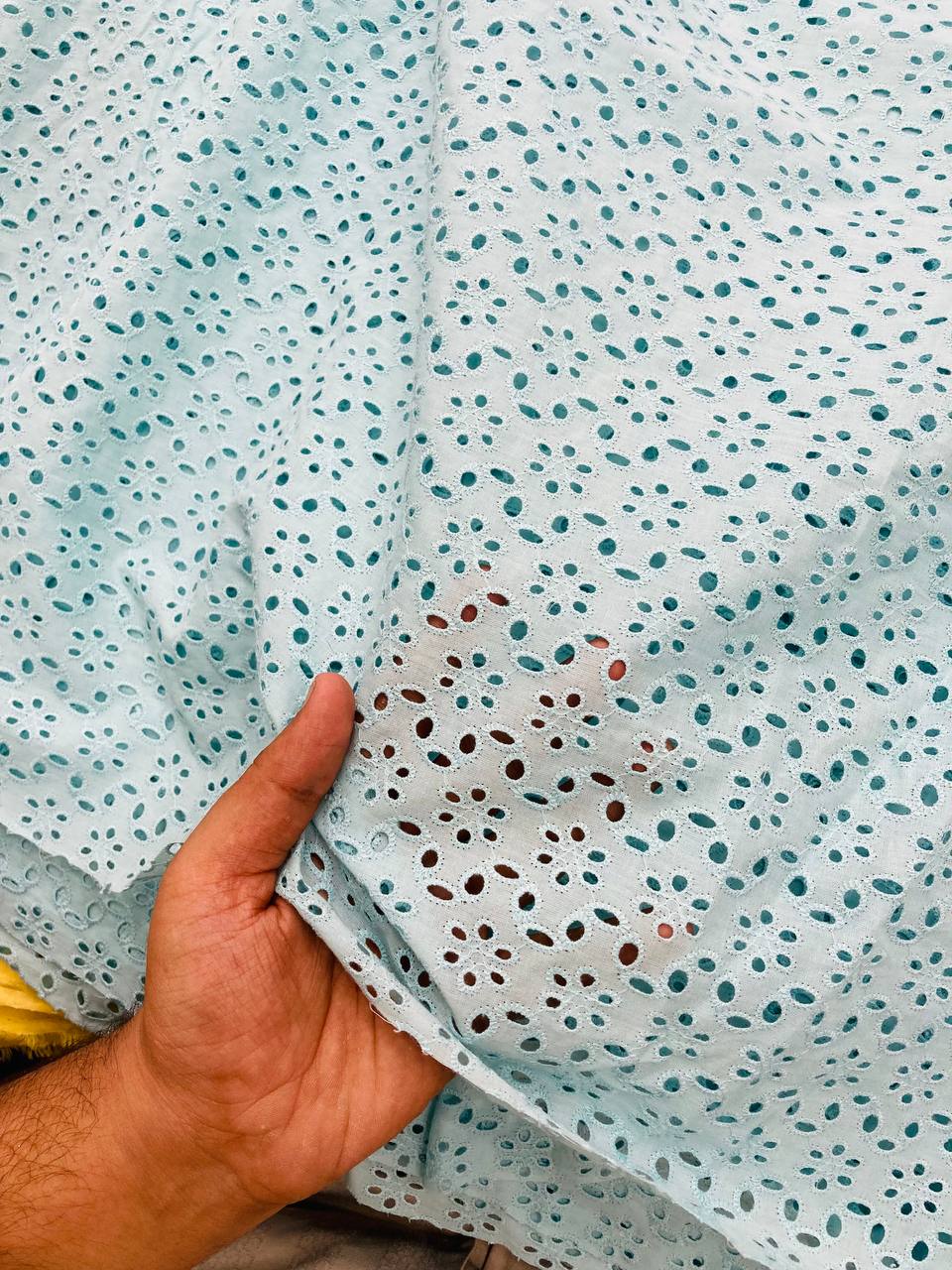 Most Premium Pure Cotton Hakuba Chikankari Fabric