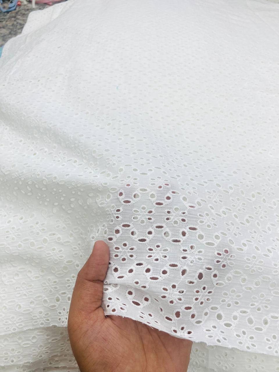 Most Premium Pure Cotton Hakuba Chikankari Fabric (Dyeable Also)