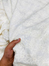 Most Premium Pure Hakuba Chikankari Embroidery On Pure Cotton FABRIC (Dyeable Also)  (Big WIDTH!!)