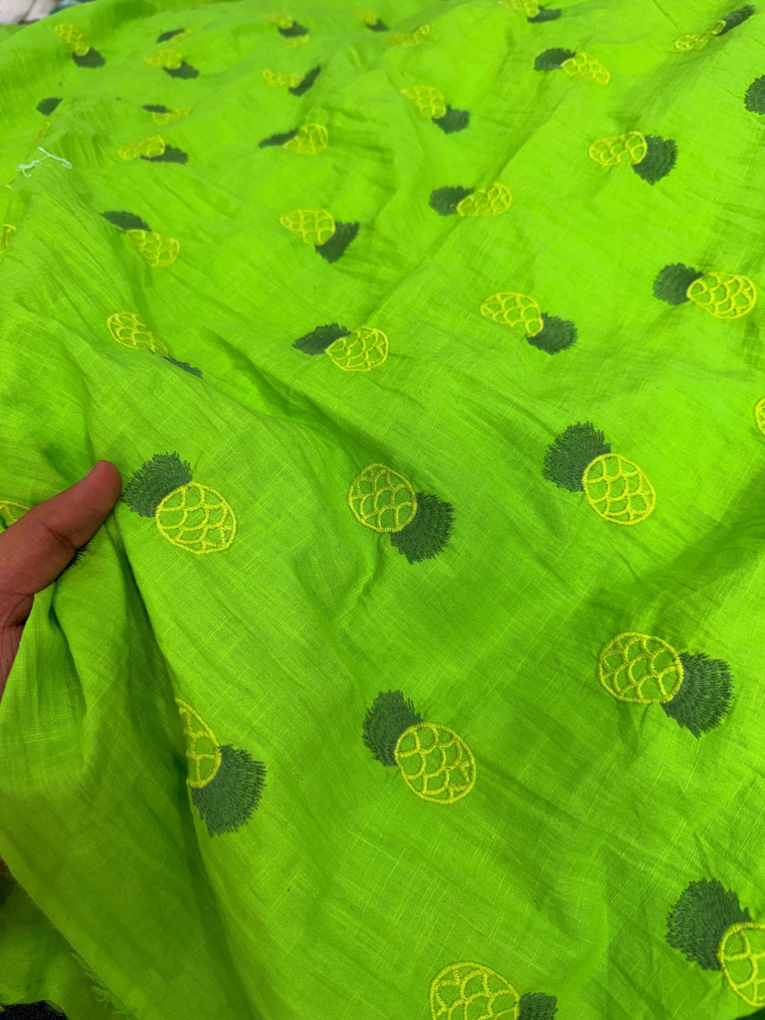 Most Premium Pure Hakuba Chikankari Cotton Fabric (Big WIDTH!!)