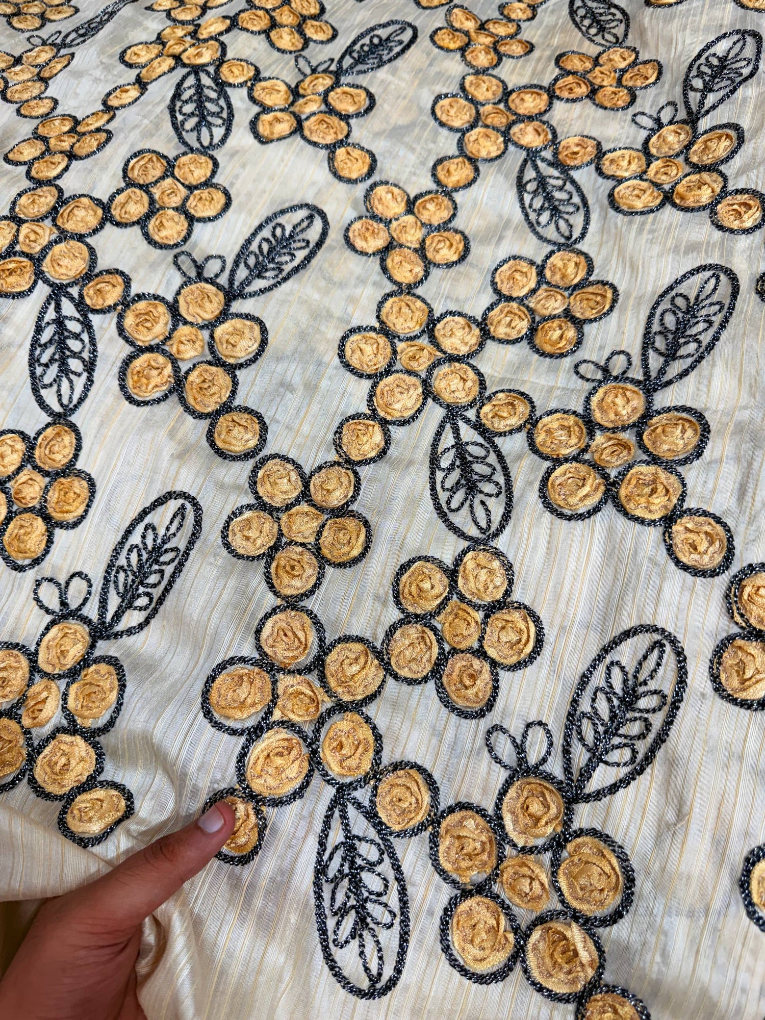Most Premium Silk Embroidery Fabric (Big WIDTH!!)
