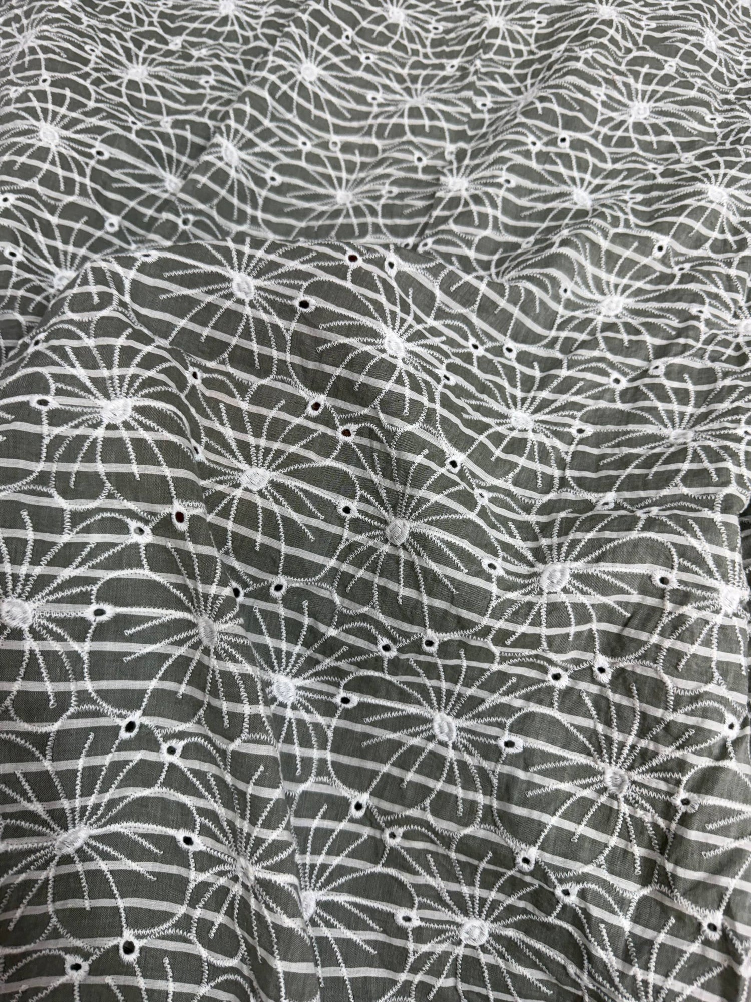 Most Premium Pure Hakuba Chikankari Cotton Fabric (Big WIDTH!!)