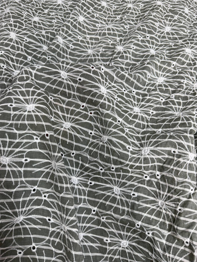 Most Premium Pure Hakuba Chikankari Cotton Fabric (Big WIDTH!!)