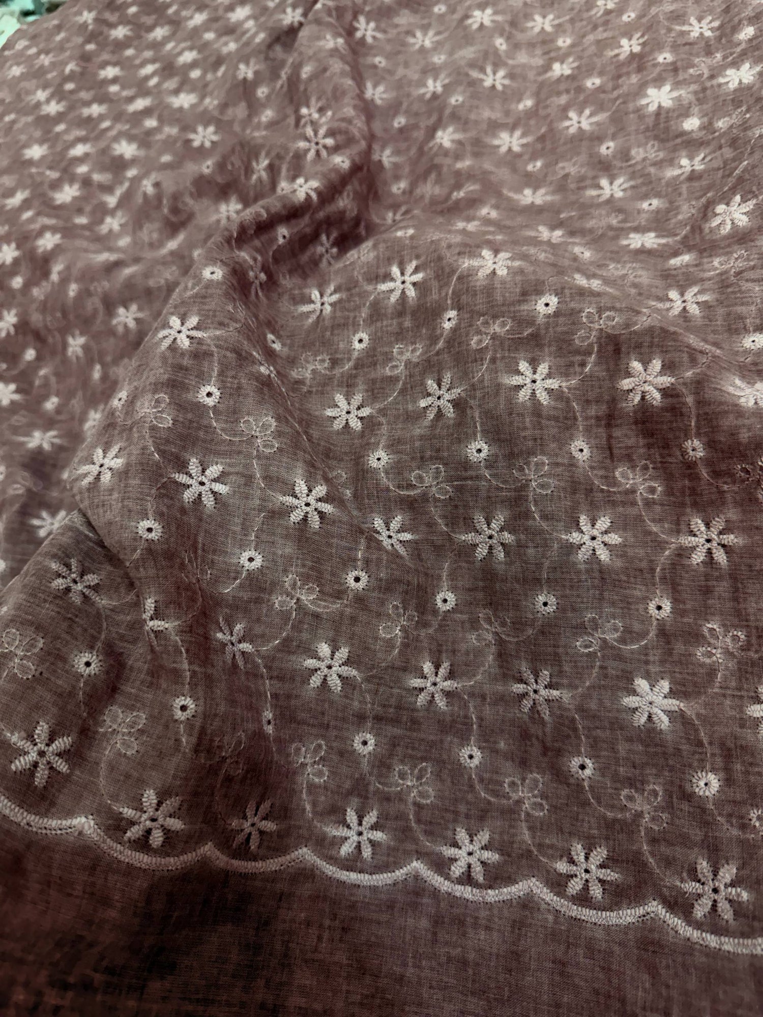 Most Premium Pure Hakuba Chikankari Cotton Fabric (Big WIDTH!!)