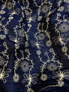 Most Premium Pure Denim Chikankari Cotton Fabric (Big WIDTH!!)