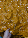 Most Premium Pure Fine Thread Embroidery On Mul Chanderi Cotton FABRIC