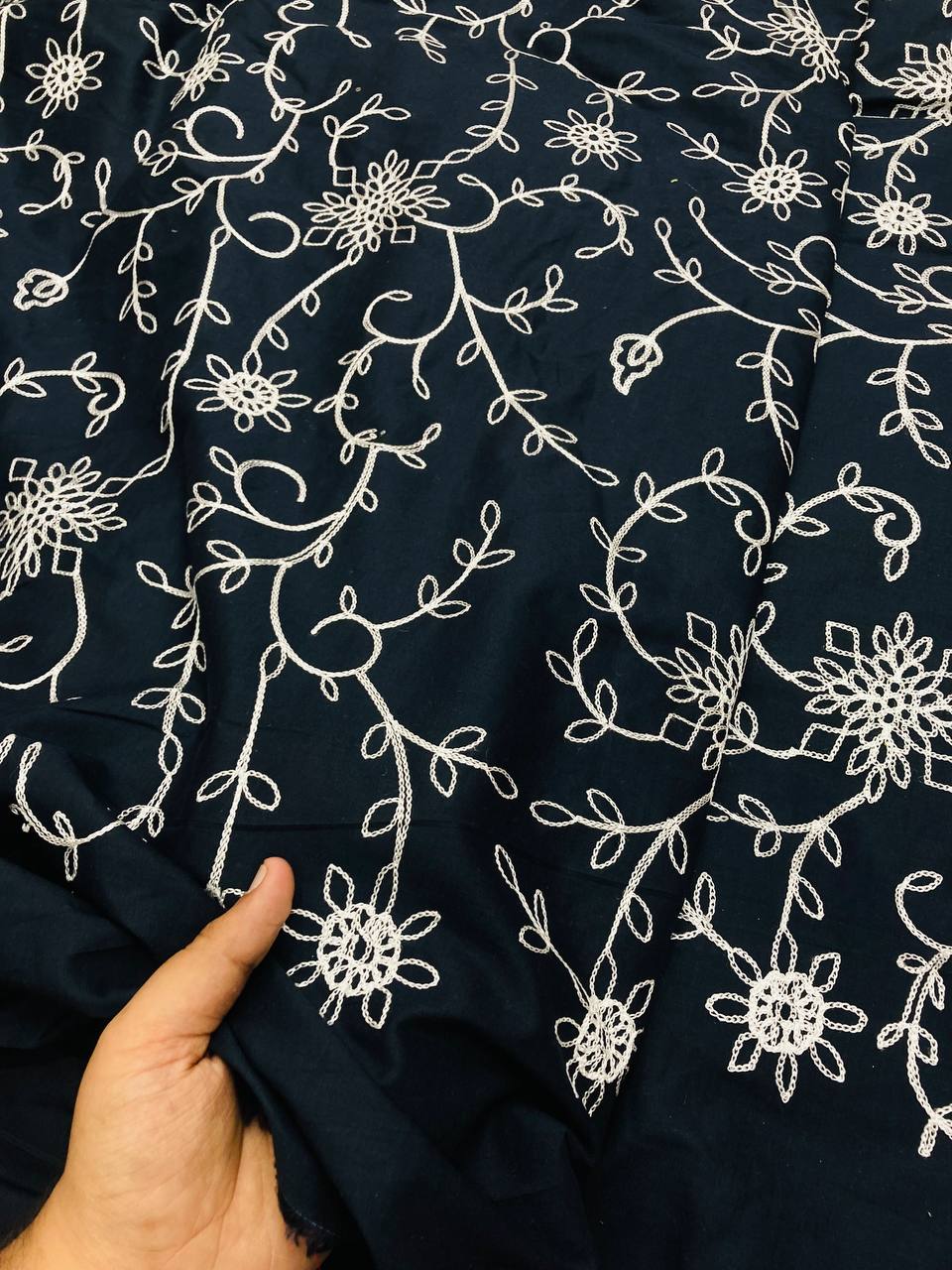 Most Premium Pure Cotton Aari Embroidery FABRIC (Big WIDTH!!)
