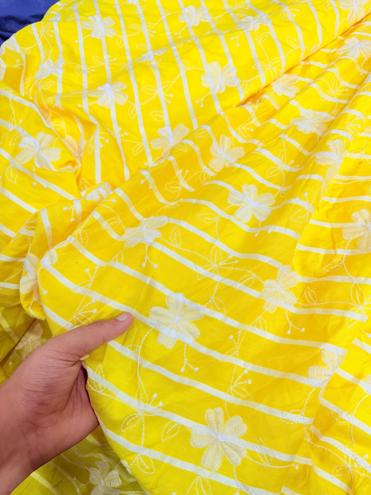 Most Premium Pure Hakuba Chikankari Cotton Fabric (Big WIDTH!!)