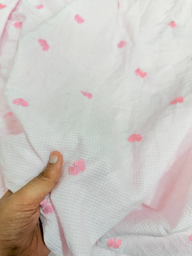 Most Premium Pure Hakuba Chikankari Cotton Fabric (Big WIDTH!!)