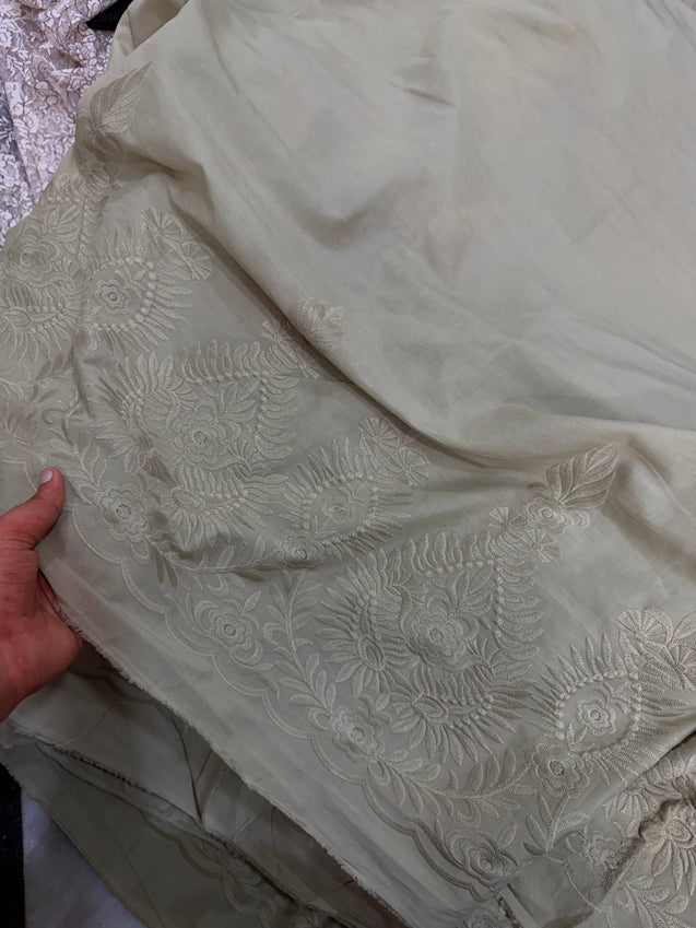 Most Premium Pure Hakuba Chikankari Cotton Fabric (Big WIDTH!!)