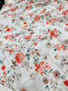 Most Premium Pure Cotton Hakuba Chikankari Printed Fabric (Big WIDTH!!)