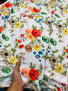 Most Premium Pure Cotton Hakuba Chikankari Printed Fabric (Big WIDTH!!)