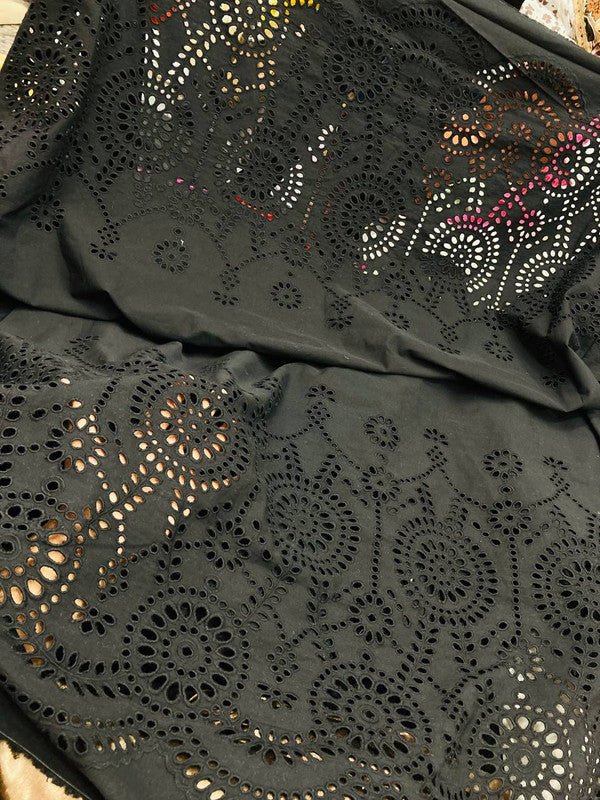 Most Premium Pure Hakuba Chikankari Embroidery On Pure Cotton FABRIC (Big WIDTH!!)