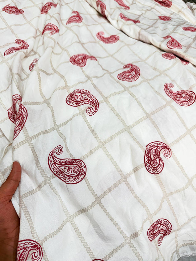 Most Premium Pure Linen Cotton Printed Fabric (Big WIDTH!!)