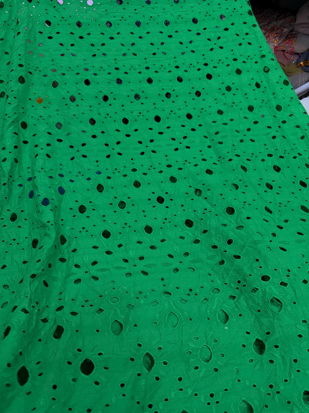 Most Premium Pure Hakuba Chikankari Cotton Fabric (Big WIDTH!!)