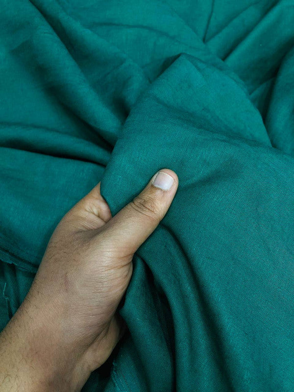 Most Premium Branded Export LINEN FABRICS (Big WIDTH!!) - DARK GREEN