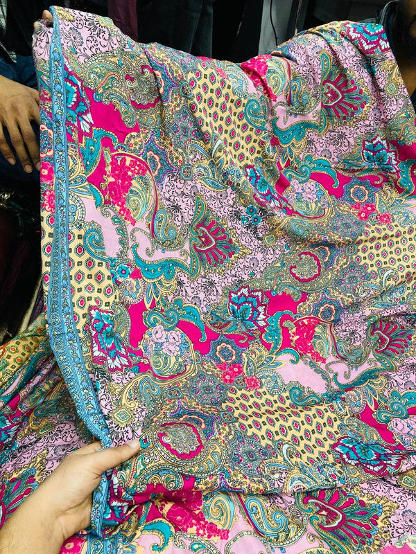 Most Premium Pure French Crepe Printed FABRIC