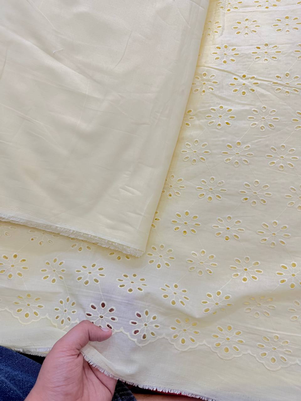 Most Premium Pure Cotton Hakuba Chikankari Fabric (Big WIDTH!!)