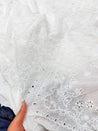 Most Premium Pure Cotton Hakuba Chikankari Fabric (Dyeable Also) (Big WIDTH!!)