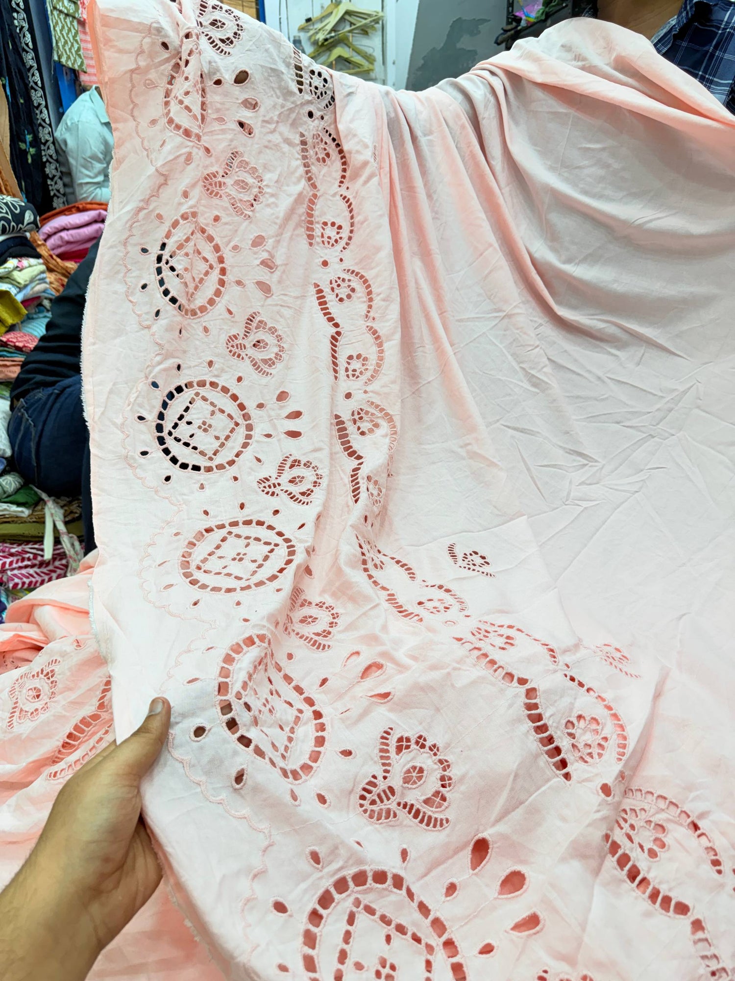 Most Premium Pure Cotton Hakuba Chikankari Fabric (Big WIDTH!!)