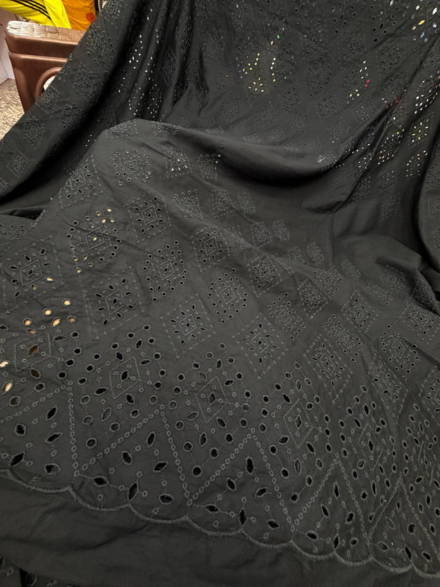 Most Premium Pure Hakuba Chikankari Cotton Fabric (Big WIDTH!!)