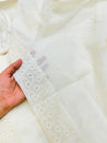 Pure Mul Cotton Chikankari Hakuba Dupatta (Full Size) (Dyeable Also)