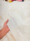 Pure Mul Cotton Chikankari Hakuba Dupatta (Full Size) (Dyeable Also)