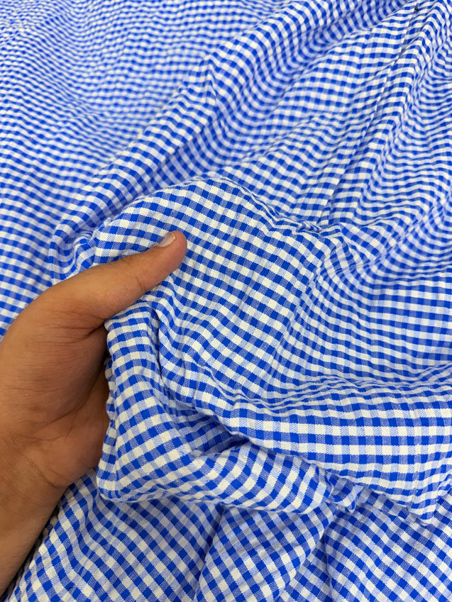 Most Premium Pure Cotton Checks PRINTED FABRIC (Big WIDTH!!)