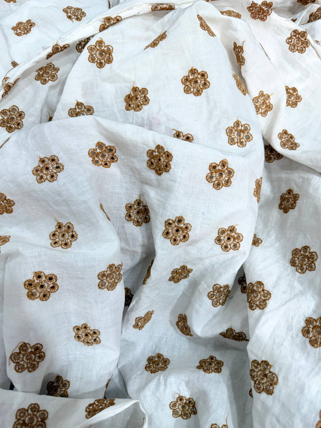 Most Premium Pure Hakuba Chikankari Cotton Fabric (Big WIDTH!!)
