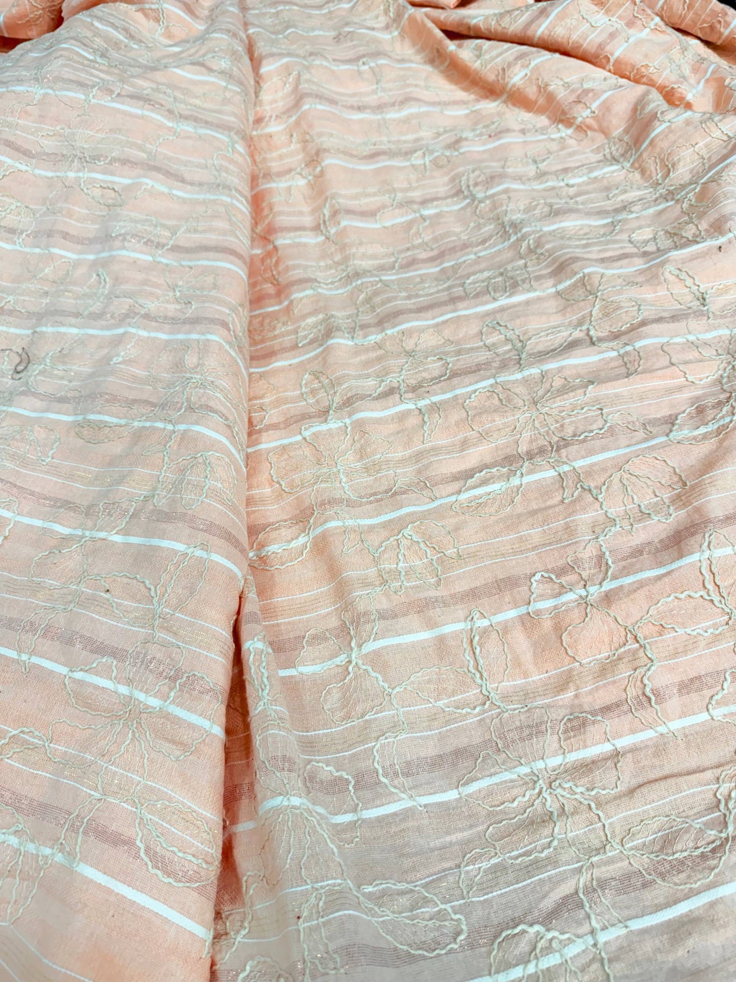 Most Premium Pure Hakuba Chikankari Cotton Fabric (Big WIDTH!!)
