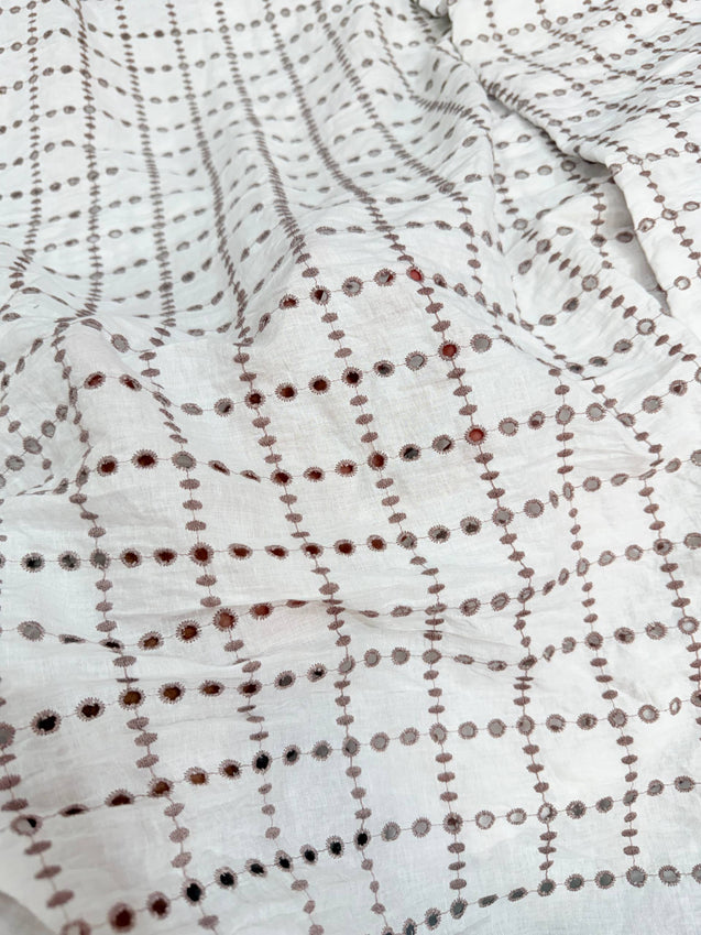 Most Premium Pure Hakuba Chikankari Cotton Fabric (Big WIDTH!!)