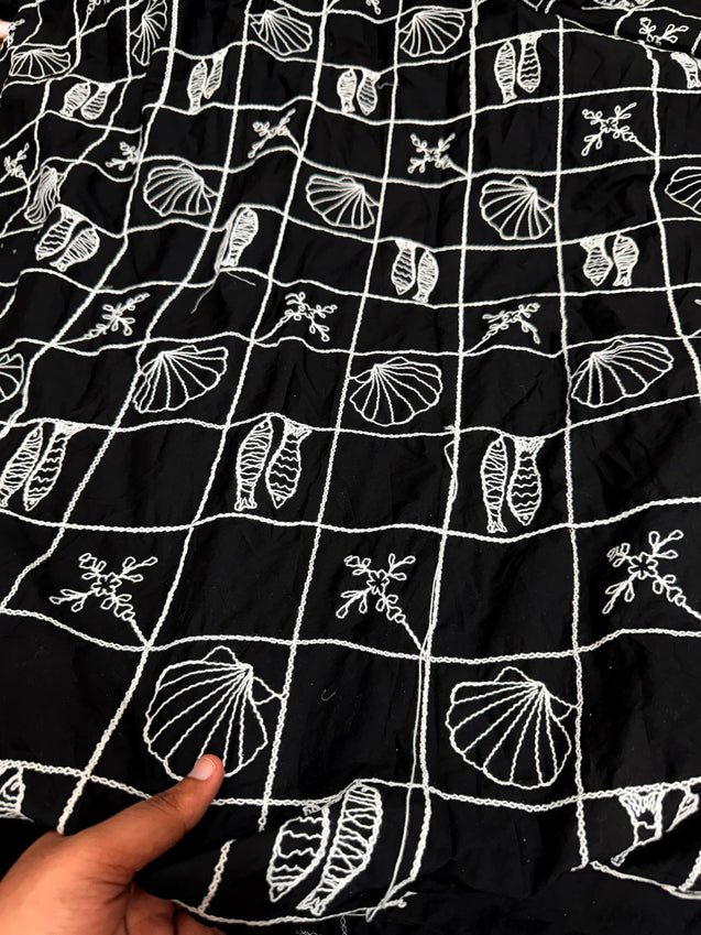 Most Premium Pure Hakuba Chikankari Cotton Fabric (Big WIDTH!!)