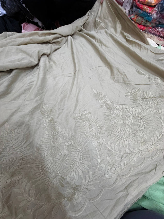 Most Premium Pure Hakuba Chikankari Cotton Fabric (Big WIDTH!!)