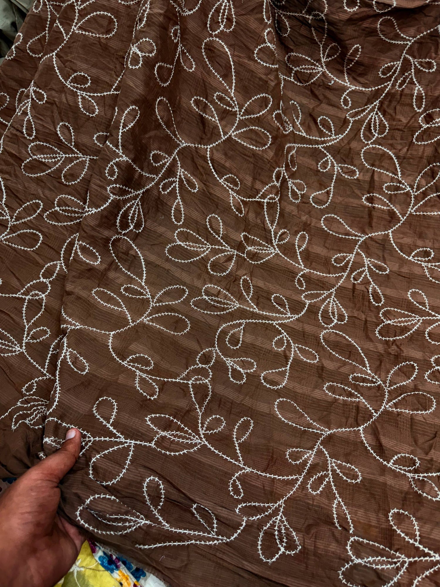 Most Premium Pure Hakuba Chikankari Cotton Fabric (Big WIDTH!!)