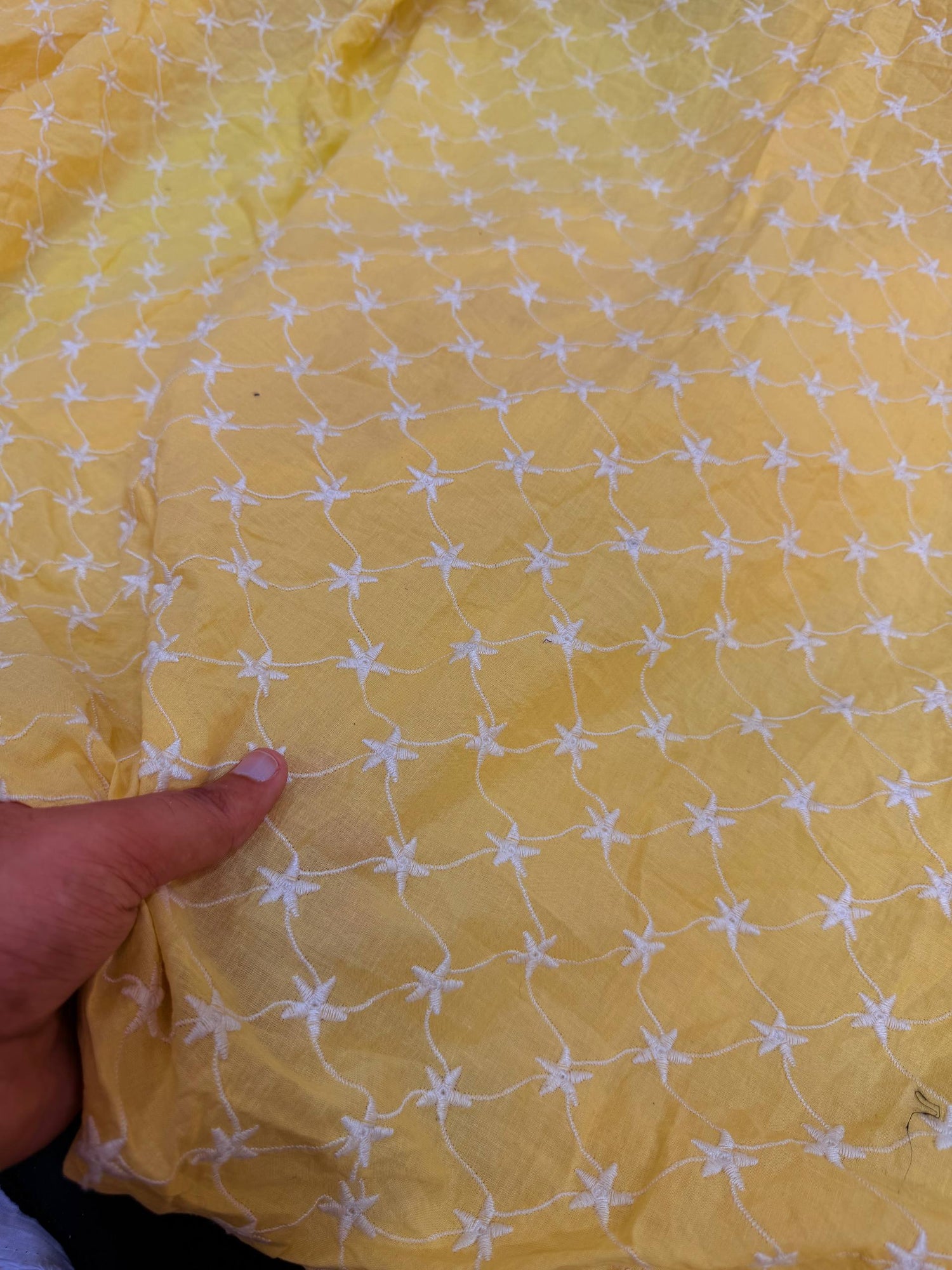 Most Premium Pure Hakuba Chikankari Cotton Fabric (Big WIDTH!!)