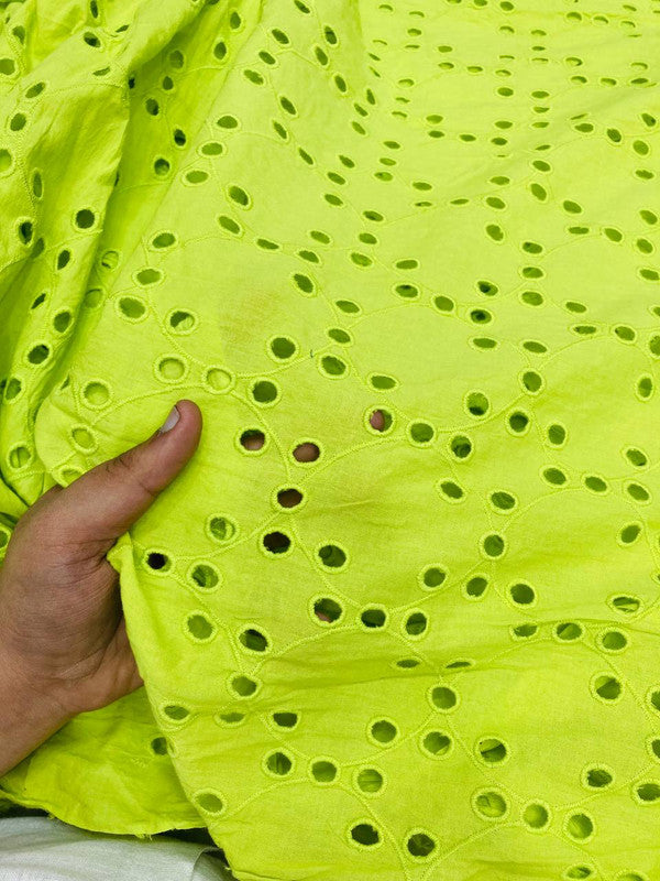 Most Premium Pure Hakuba Chikankari Embroidery On Pure Cotton FABRIC (Big WIDTH!!)