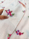 Most Premium Pure Fine Thread Embroidery On Stripes Sher Shakkar Cotton FABRIC (Big WIDTH!!)
