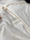 Premium Fine 3D Flower On Pure Cotton (Big WIDTH!!) (Dyeable Also)