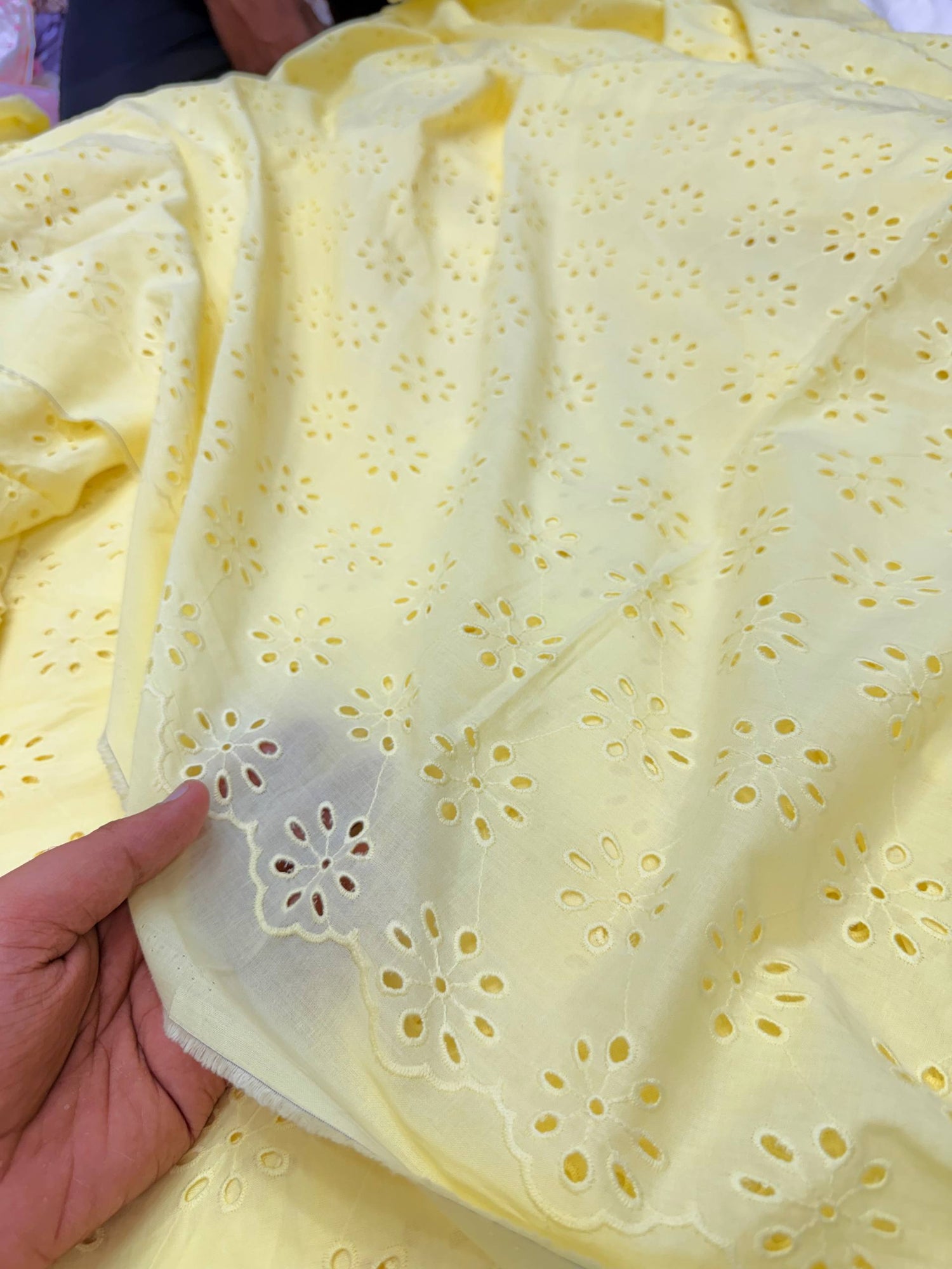 Most Premium Pure Cotton Hakuba Chikankari Fabric (Big WIDTH!!)