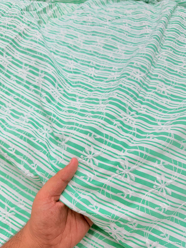 Premium Fine Thread Embroidery On PRINTED Pure Cotton (Big WIDTH!!)