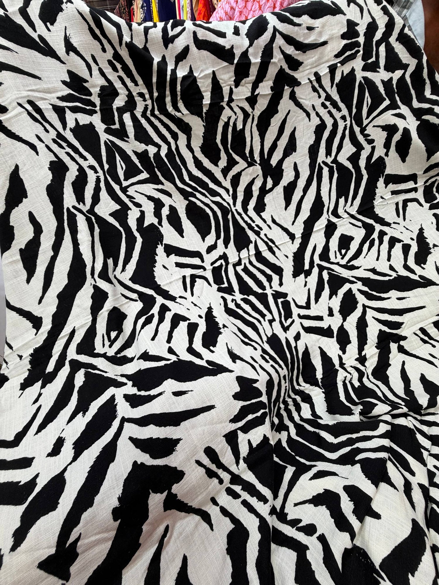 Most Premium Pure Linen Cotton Printed Fabric (Big WIDTH!!)