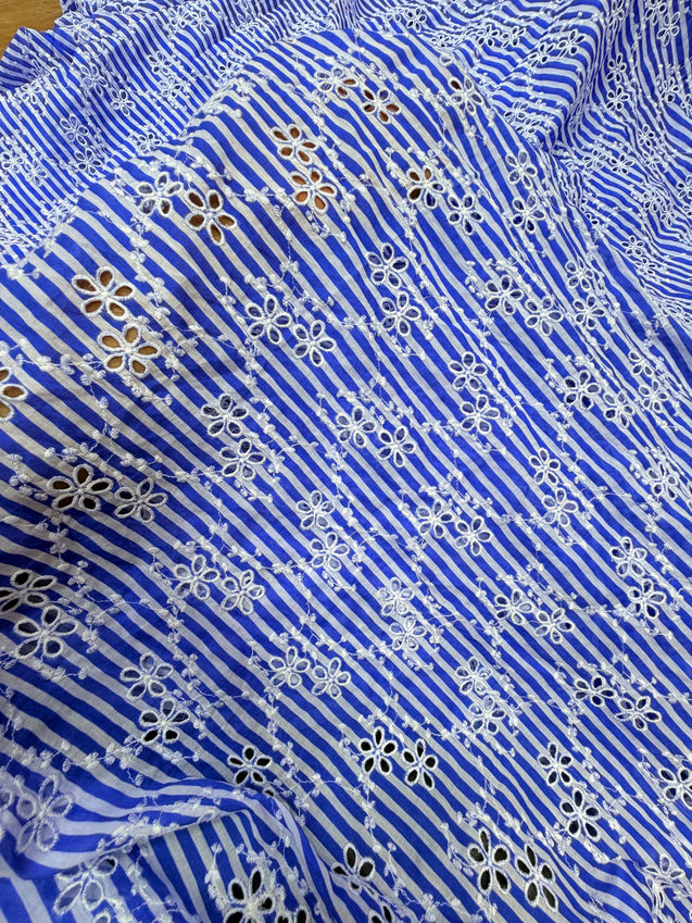 Most Premium Pure Hakuba Chikankari Cotton Fabric (Big WIDTH!!)