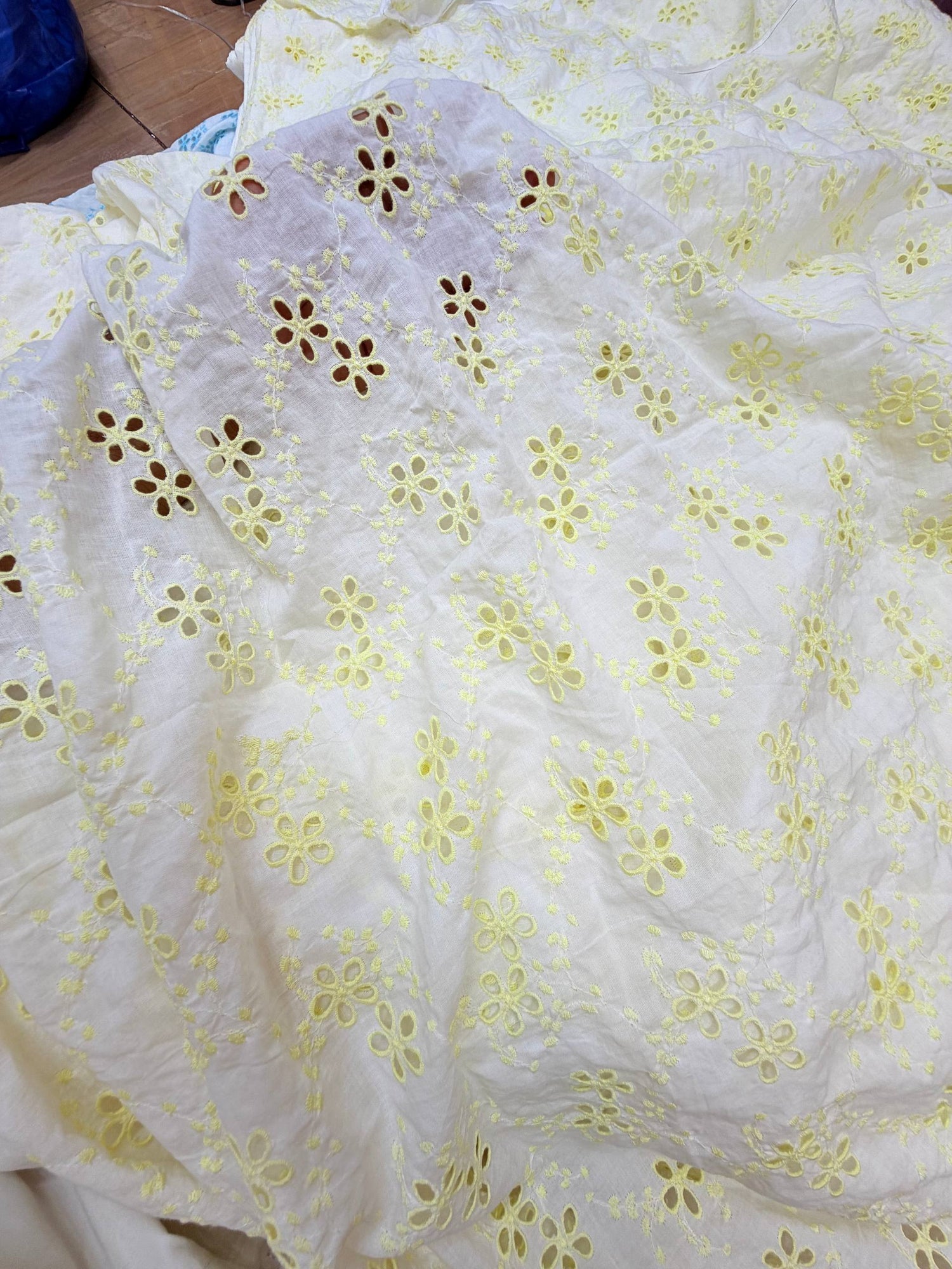 Most Premium Pure Hakuba Chikankari Cotton Fabric (Big WIDTH!!)
