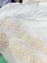Most Premium Pure Hakuba Chikankari Cotton Fabric (Big WIDTH!!) (DYEABLE ALSO)