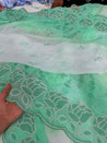 Most Premium Pure Organza Fine Border Embroidery Fabric (Big WIDTH!!)